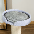 PawHut - Arbre à chat avec poteau à griffer en sisal, coussin de lit, bleu clair-Matériau : Panneau de particules, sisal, polyester 