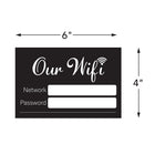 Cosco Rewritable WIFI Password Indoor Sign - 6" x 4" - Black and White-The easy-to-update surface allows you to quickly change passwords or network details as needed for added flexibility