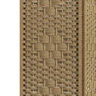 HOMCOM - Cloison de séparation autoportante à 4 panneaux ondulés en fibre pour bureau à domicile - naturel-Le cadre en bois massif garantit la durabilité 
