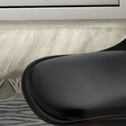 HOMCOM Modern Dining Chairs with PU Leather Cushion & Wood Frame - Black - Set of 4-Assembly required
