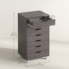 Vinsetto Mobile Letter/A4 Filing Cabinet with Drawers & Wheels - Grey-Anti-tip design to make sure it won't fall off
