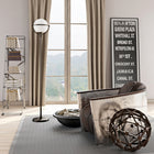 Hudson&Canal Cieonna Globe & Stem Floor Lamp with Glass Shade - Blackened Bronze/White-Clean with a soft, dry cloth and no harsh chemicals or abrasive cleaning materials