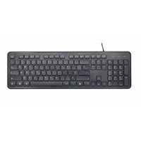 Basic Tech Wired Keyboard - French Layout - Black-Full-size keyboard with palm rest and adjustable tilt
