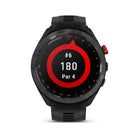 Garmin - Approach S70 - Lunette en céramique noire avec bracelet en silicone noir-La fonction de caddie virtuel améliorée affiche vos données de dispersion de tir et suggère un club en fonction de divers facteurs, notamment vos données historiques de swing, l'altitude, la vitesse et la direction du vent, etc