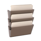 Deflecto Unbreakable DocuPocket Set - 3 Pockets - Letter Size - Smoke - 3 Pack-Wall File