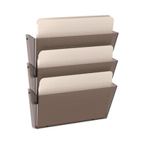 Deflecto Unbreakable DocuPocket Set - 3 Pockets - Letter Size - Smoke - 3 Pack-Wall File