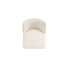 Manhattan Comfort - Lot de 4 chaises de salle à manger modernes Gansevoort 19 po en similicuir crème-22,25 po L x 23 po l x 32,25 po H