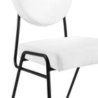 Modway Craft Upholstered Fabric Dining Side Chairs - Black/White-9