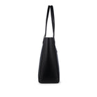 Design Lambert Inc The Claire Leather Tote Bag - Black-Compartment for 15-inch laptop