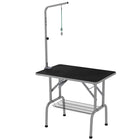 PawHut 35.4" L Dog Grooming Table with 8-39" Height Adjustable Arm-The bar is adjustable, range from 7.9"