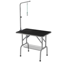 PawHut - Table de toilettage pour chien avec bras réglable en hauteur de 8 à 39 po-La barre est réglable, plage de 7,9 po à 39,4 po H (20-100 cm) 