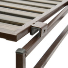 Seville Classics 3-Tier Resin-Wood Shoe Rack-Folds flat for easy storage