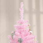 HOMCOM 6' Pencil Artificial Christmas Tree - Pink-Colour: Pink 