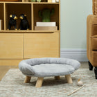 PawHut Elevated Dog Sofa Bed with Washable Cover - Grey-Easy and practical maintenance due to the removable cover 