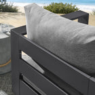 Modway - Tahoe Terrasse extérieure Aluminium revêtu en poudre Fauteuil pivotant - Gris-Tissu résistant aux intempéries