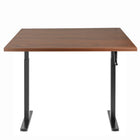 Ezywork Manual Extended Width Height Adjustable Standing Desk - 48" x 30" - Black Frame / Dark Walnut Table Top-Whole piece table top 48" x 30" (120cm x 75cm) 