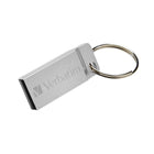 Verbatim Metal Executive 16 GB USB Flash Drive - Silver-Compatible with Windows 7 and higher, Mac OS X 10.1 and higher, Linux kernel 2.6 and higher
