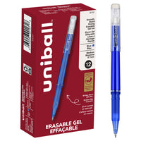 uni-ball Erasable Gel Pens - 0.7mm - Blue - 12 Pack-Gel Pens