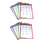 C-Line Reusable Dry Erase Pockets - 9" x 12" - Primary Colors - 2 Packs of 5-Helps to save the environment, paper, time, and money by eliminating copying worksheets over and over again