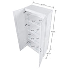 Manhattan Comfort Hopkins 29.61" Modern 4-Shelf Storage Closet - White-Includes 4 Wide Shelves with Adjustable Features