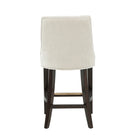 Manhattan Comfort Beever 18.9" Modern Chenille Upholstered Counter Stool - Cream - 2 Pack-Minimal Assembly Required. Hardware Included