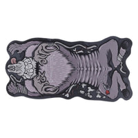ONEofZERO Large Premium Desk Pad - Anti Slip Rubber Bottom - Wendigo-Irregular shaped Stitched Edge: The edge of this deskpad follows the contour of the design allowing for the art to be displayed as intended by the artist