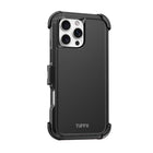 TUFF8 iPhone 16 Pro Impact+ Three layer Protective Case with Holster-Shockproof Layer: The air tight shockproof layer adds extra protection from accidental drops. Tested to MIL-STD to 8FT