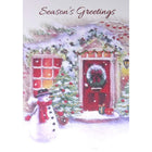 Mill Brook Studio - Cartes de souhaits Noël / Enveloppes - 5-3/8 po x 7-3/4 po - Souhaits de la Saison: Maison enneigée - Paquet de 18-Cartes de souhaits qualité boutique