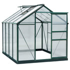Outsunny - serre en polycarbonate - 6 pi x 8 pi x 6,6 pi - vert-Alliage d’aluminium de haute qualité et panneau PC dans une construction solide  
