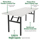 Uncaged Ergonomics - Table pliante en aluminum robuste - Légère - supporte jusqu'à 3000lbs  - 72"-Tables de qualité professionnelle qui réduisent le temps d’installation tout en sublimant la présentation lors de banquets, mariages et événements hôteliers