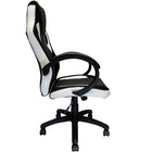 Nicer Furniture Ergonomic Adjustable Gaming Chair - White-Hard plastic base ensures long-lasting durability and support.  