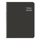 Blueline - 2026 Agenda mensuel DuraGlobe avec papier en fibre de bambou - 8-7/8 po x 7-1/8 po - Couleurs assorties - Bilingue-Un mois par page double avec un bloc ligné par jour