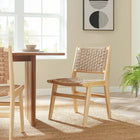 Modway - Saoirse Fauteuil de salle à manger en bois de corde tressée Ensemble de 2 - Naturel naturel-Supports à barres transversales