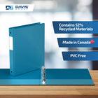 Davis Group Premium Economy Binder - Round Ring - 1" - Turquoise Blue - 6 Pack-Ideal for Conferences, Reference, Colleges & Universities