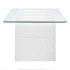 Modway - Ondine Plateau en verre Table basse - Blanc-Assemblée requise