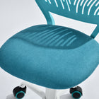 Homy Casa Turquoise Fabric Swivel Desk Chair-Textured Fabric: Soft and cozy seat offering a chic, stylish touch