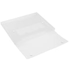 JAM Paper - Portefeuille en plastique avec fermeture à deux boutons-pression - 9 1/2" x 12 1/2" x 3/4" - Transparent-Fabriqué à partir de plastique durable de haute qualité et doté d'une fermeture à pression