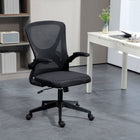 Vinsetto Mesh Office Chair with Lumbar Support and Flip-Up Armrests-Lumbar support relieves your low back pressure