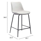 Zuo Byron Counter Stool - White-8