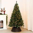 MotionGrey Artificial Christmas Tree - 6 ft Hinged Tree with Warm LED Lights - Green-10