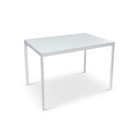 Can-Bramar Glassara Writing Desk - White-Writing Desk is designed in a clean, contemporary, and minimalist style