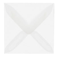 JAM Paper - Enveloppes d'invitation carrées en vélin translucide - 3,125 po x 3,125 po - Transparent - 25/paquet (2851291)-Enveloppe en vélin translucide transparent