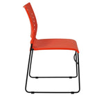 Flash Furniture HERCULES Series Orange Sled Base Stack Chair with Air-Vent Back-Supportive Front Cross Brace