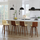 Armen Living - Vienna Tabouret de Bar Pivotant de 66 cm de Hauteur de Comptoir en Finition Bois Noyer avec Similicuir Crème-Que vous ayez un îlot de cuisine, une table de bar, une table haute ou une péninsule, nous avons la hauteur idéale pour répondre à vos besoins.

Ce tabouret est disponible en deux options de hauteur :

66 cm (26") pour une hauteur de comptoir
76 cm (30") pour une hauteur de bar