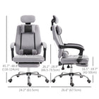 Vinsetto Ergonomic Executive Gaming Office Chair with Lumbar Support - Grey-90-130 degree backwards tilt caters to your different sitting and lying needs