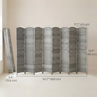 HOMCOM 8 Panel Hand-Woven Freestanding Room Divider for Bedroom - Mixed Grey-Suitable for creating private sections or acting as decorative backgrounds in any room 
