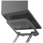 Adam Elements - Hub Stand Pro 6-en-1 - Support pour ordinateur portable - Gris-Réglage de l’angle de vue : Angle d’élévation maximal de 180 degrés, hauteur jusqu'à 29 cm et rotation horizontale libre à 360 degrés pour une position de visualisation optimale