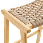 Modway - Saoirse Tabouret de bar en bois de corde tressée - Naturel naturel - Ensemble de 2-9