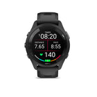 Garmin Forerunner 265 GPS Running and Triathlon Smartwatch - Black Bezel - Black/Powder Gray Silicone Band-Safety and tracking features, including incident detection (during select outdoor activities) and Assistance, send a message with your live location to emergency contacts when paired with your compatible smartphone; requires setup and your smartphone to be in an area with network coverage where data connectivity is available