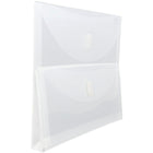 JAM Paper Enveloppes en plastique à 2 pochettes avec fermeture à velcro, 9 3/4 x 13 po, transparent, paquet de 10-Ouverture : livret